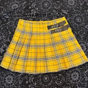 Forever 21 Yellow Skater Mini Skirt